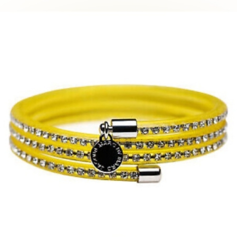 Marc by Marc Jacob Yellow and Silver Multi-Layer Crystal Bracelet